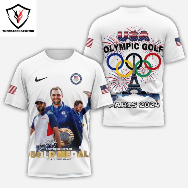 Scottie Scheffler Gold Medal 2024 Olympic Game 3D T-Shirt