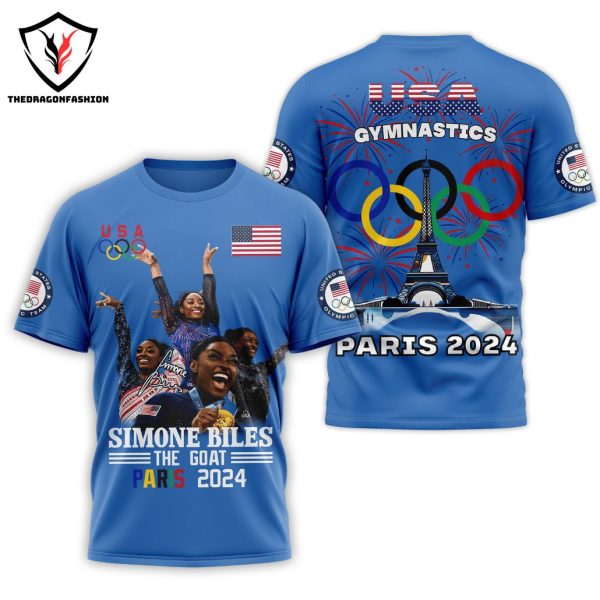 Simone Biles 2024 Olympic The Goat Paris 3D T-Shirt