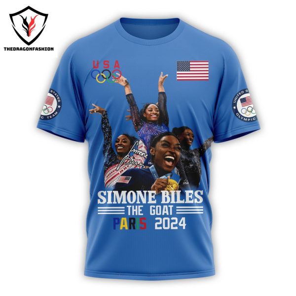 Simone Biles 2024 Olympic The Goat Paris 3D T-Shirt