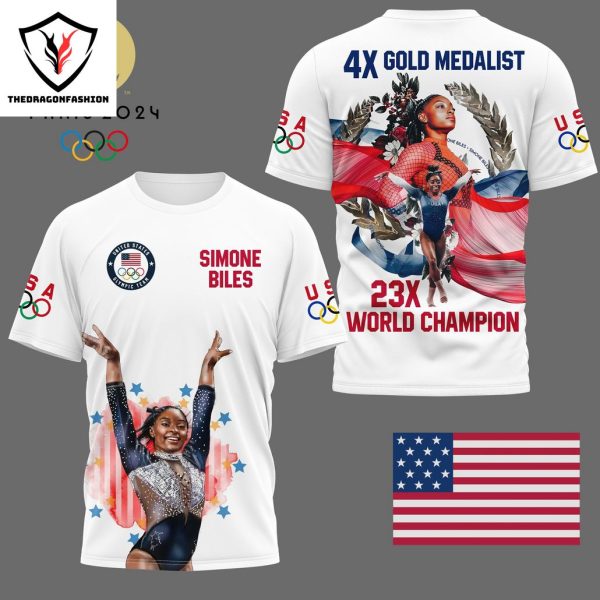 Simone Biles 4x Gold Medalist 23X World Champion 3D T-Shirt