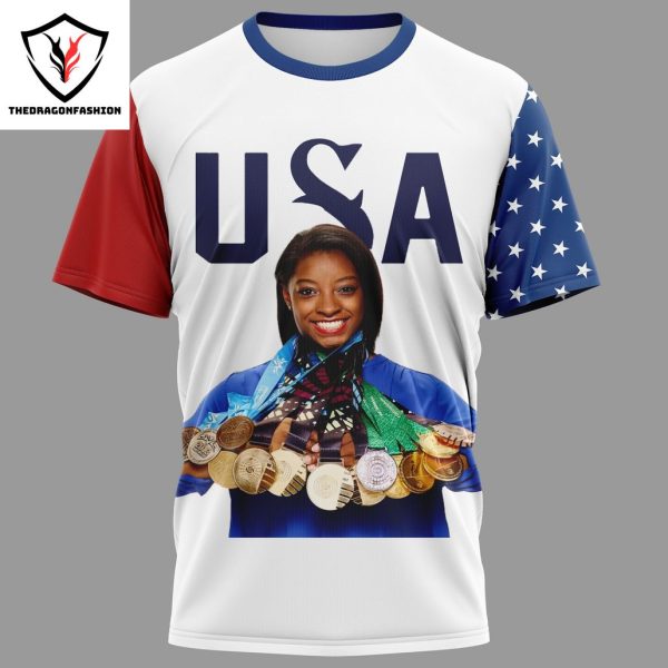 Simone Biles  – Snoop Dogg Olympic 2024 3D T-Shirt