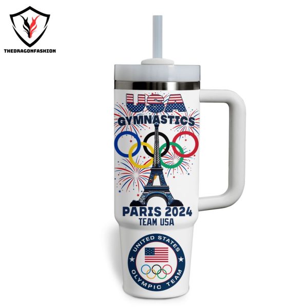 Simone Biles The Goat Olympic Paris 2024 Tumbler With Handle And Straw