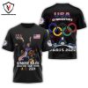 Simone Biles The Goat Paris 2024 Gymnastics 3D T-Shirt