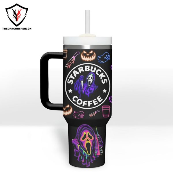 Starbucks Coffe No You Hang Up Halloween Tumbler With Handle And Straw