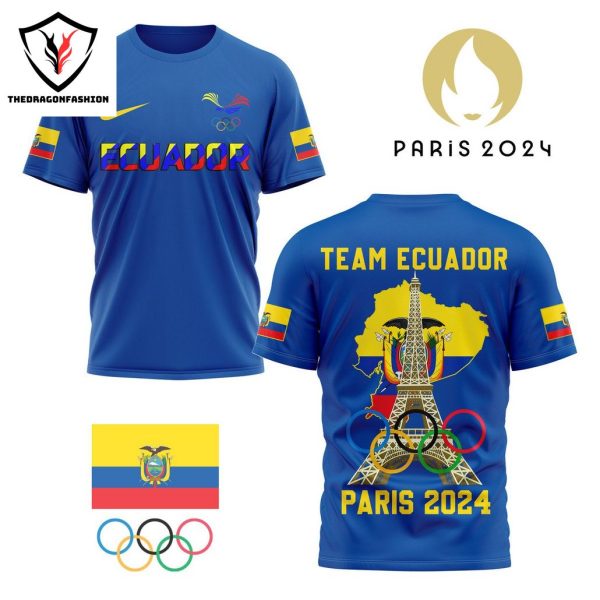 Team Ecuador Olympic Paris 2024 3D T-Shirt – Blue