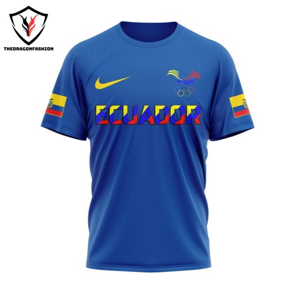 Team Ecuador Olympic Paris 2024 3D T-Shirt – Blue