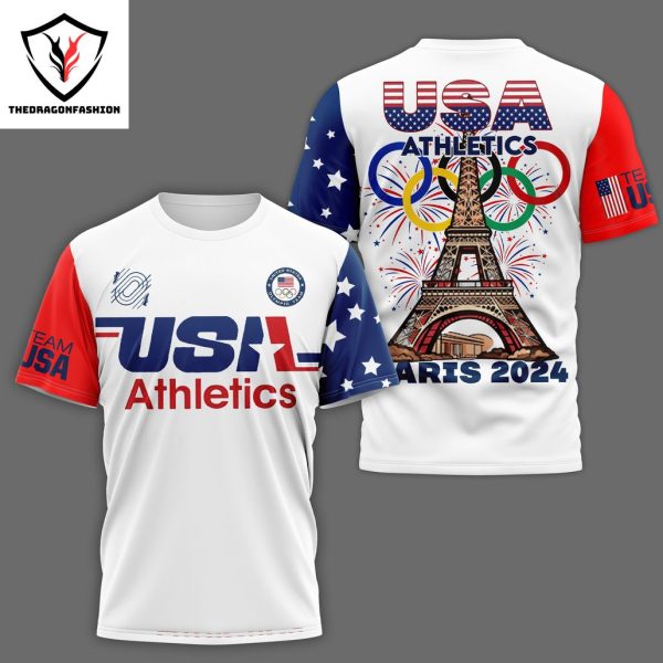 Team USA Athletics Olympic Paris 2024 3D T-Shirt