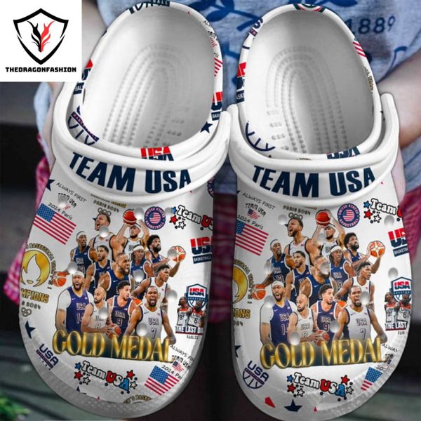 Team USA Basketball Gold Medal Design Crocs