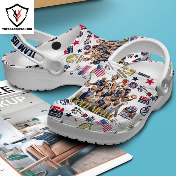 Team USA Basketball Gold Medal Design Crocs