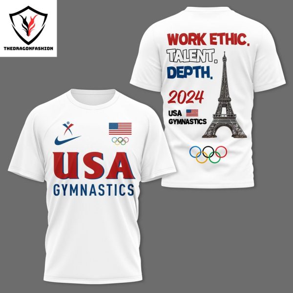 Team USA Gymnastics – Work Ethic Talent Depth 2024 3D T-Shirt