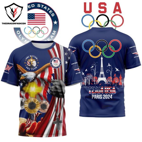 Team USA Olympic 2024 One Nation One Team 3D T-Shirt