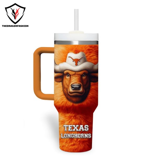 Texas Longhorns Hook Em Horns Tumbler With Handle And Straw