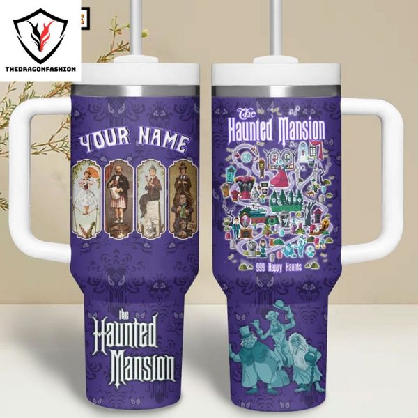 The Haunted Mansion Tumbler With Handle And Straw