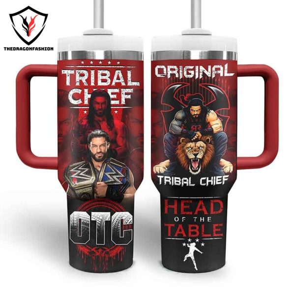 Tribal Chief Head Of The Table – Roman Reigns Tumbler With Handle And Straw