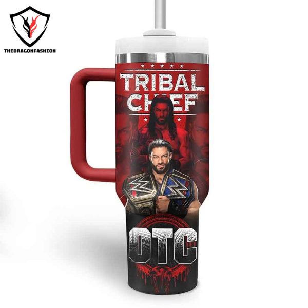 Tribal Chief Head Of The Table – Roman Reigns Tumbler With Handle And Straw