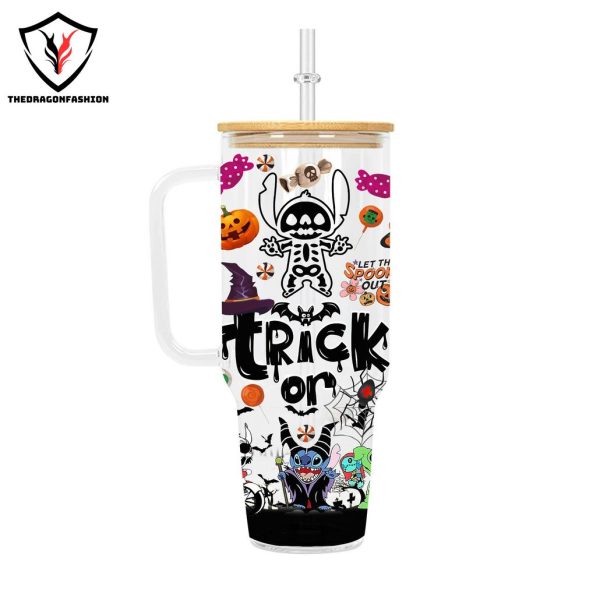 Trick Or Treat Halloween Tumbler With Handle And Straw