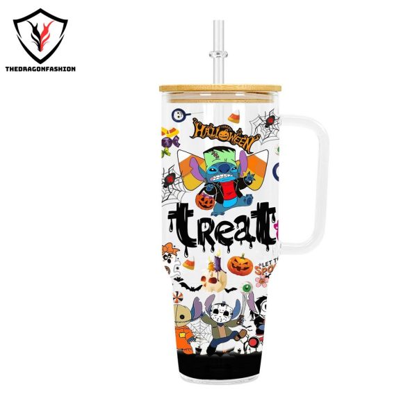 Trick Or Treat Halloween Tumbler With Handle And Straw