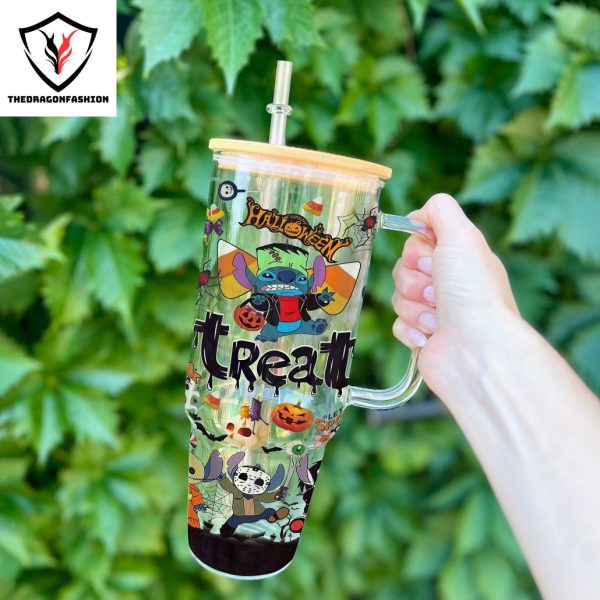 Trick Or Treat Halloween Tumbler With Handle And Straw