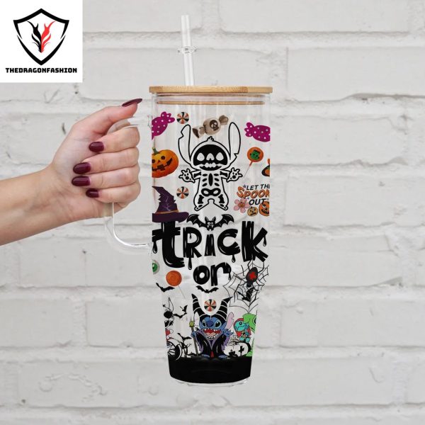 Trick Or Treat Halloween Tumbler With Handle And Straw