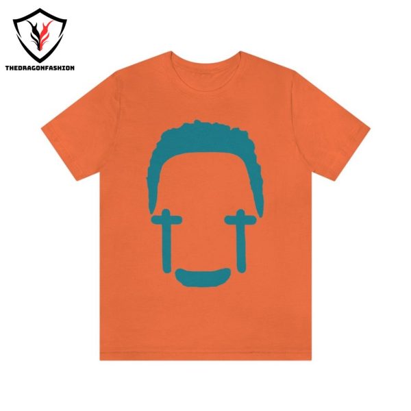 Tua Tagovailoa Face Silhouette T-Shirt Miami Dolphins