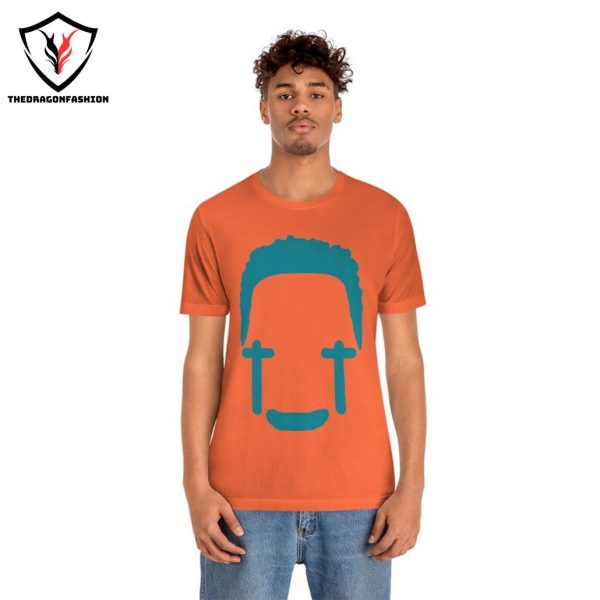 Tua Tagovailoa Face Silhouette T-Shirt Miami Dolphins