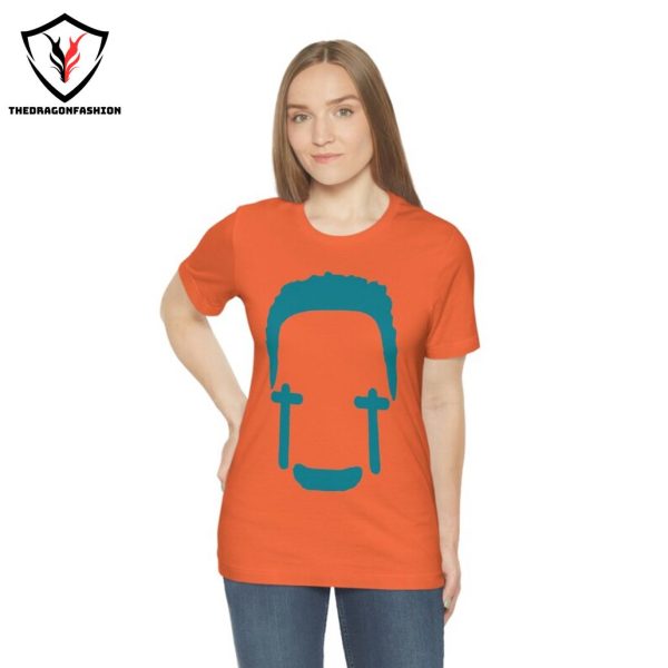 Tua Tagovailoa Face Silhouette T-Shirt Miami Dolphins