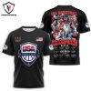 USA Men Basketball 2024 Olympic Champions Signature Design 3D T-Shirt – White