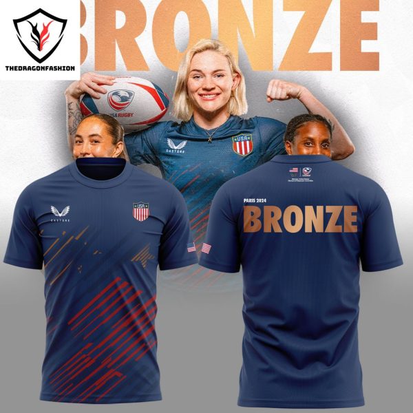 USA Rugby Paris Bronze 3D T-Shirt