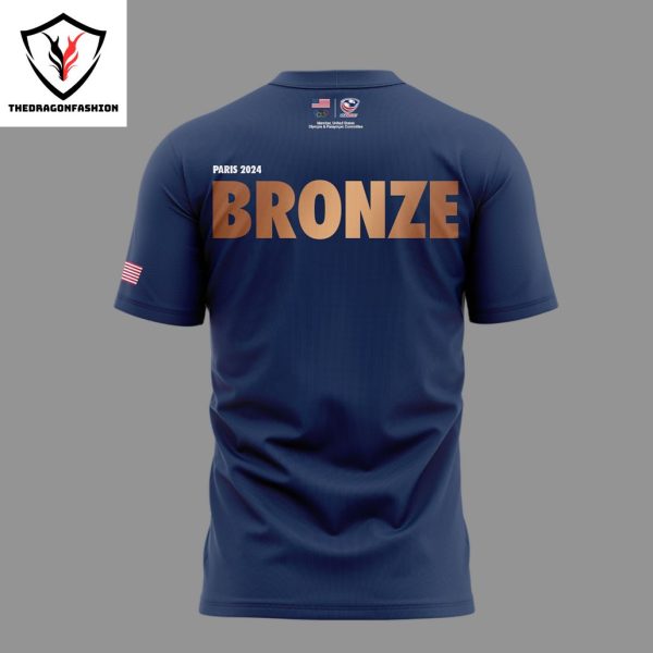 USA Rugby Paris Bronze 3D T-Shirt