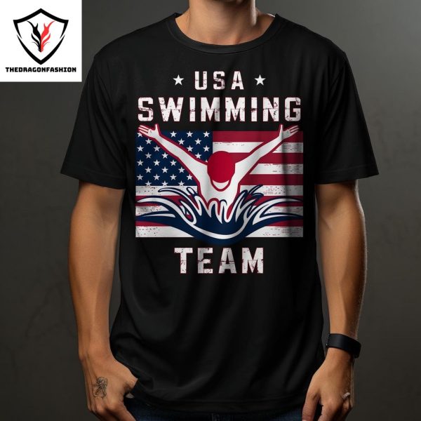 USA Swimming Team Shirt PNG, Paris 2024 Summer Games France T-Shirt PNG, Sports Fan Gift, Swimmer Gift Tee, Commercial License