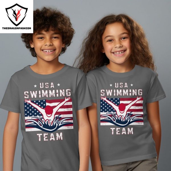 USA Swimming Team Shirt PNG, Paris 2024 Summer Games France T-Shirt PNG, Sports Fan Gift, Swimmer Gift Tee, Commercial License