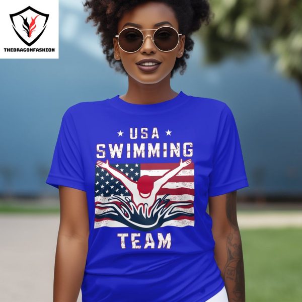 USA Swimming Team Shirt PNG, Paris 2024 Summer Games France T-Shirt PNG, Sports Fan Gift, Swimmer Gift Tee, Commercial License