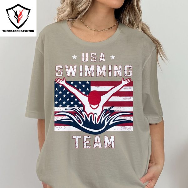 USA Swimming Team Shirt PNG, Paris 2024 Summer Games France T-Shirt PNG, Sports Fan Gift, Swimmer Gift Tee, Commercial License