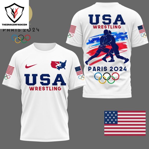 USA Wrestling Olympic 2024 Design 3D T-Shirt