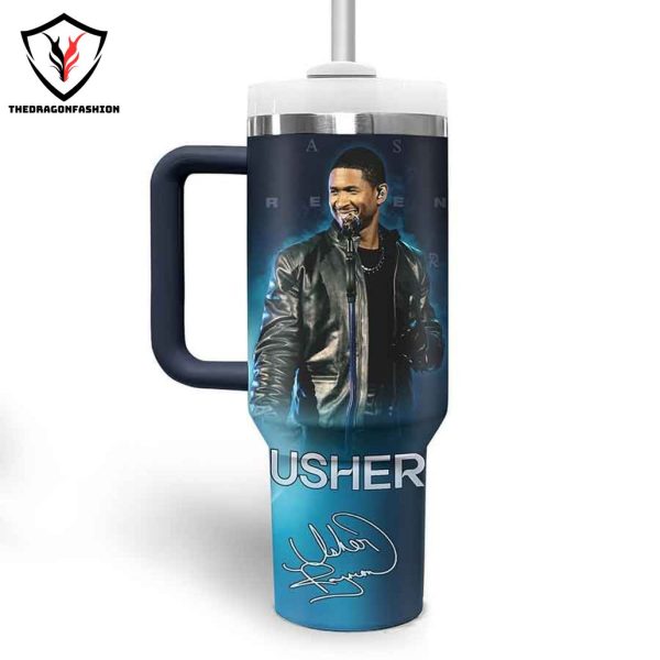 Usher Past Present Future Tour Signature Tumbler With Handle And Straw