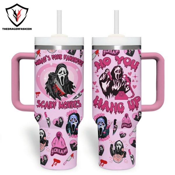 What Your Favorite Scary Movies Scream Tumbler With Handle And Straw