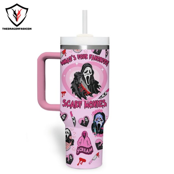 What Your Favorite Scary Movies Scream Tumbler With Handle And Straw