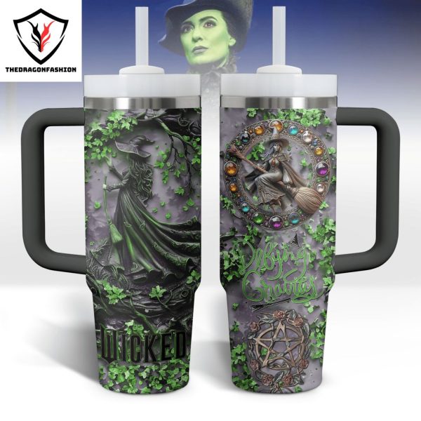 Wicked – Defying Gravity Tumbler With Handle And Straw