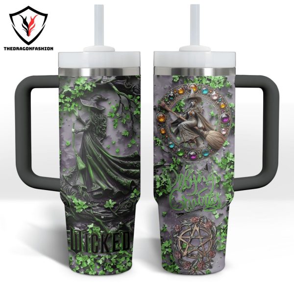 Wicked – Defying Gravity Tumbler With Handle And Straw