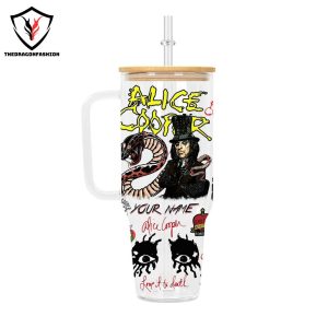 Personalized Alice Cooper Love It To Death Tumbler With Handle And Straw