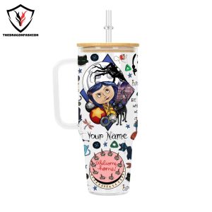 Personalized Coraline Welcome Home Tumbler With Handle And Straw