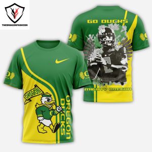 Oregon Ducks Go Ducks Mighty Dregon 3D T-Shirt