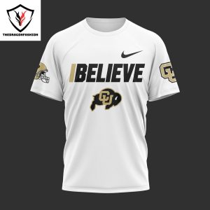 Colorado Buffaloes Football Go Buffs 3D T-Shirt – White