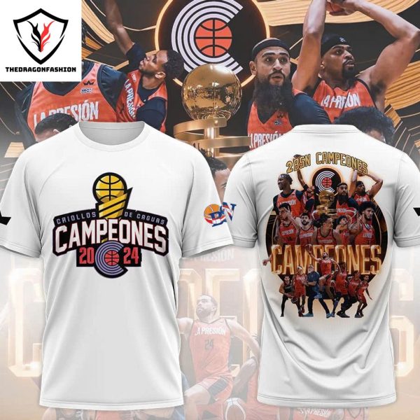 2024 2 BSN Campeones Criollos De Caguas 3D T-Shirt – White