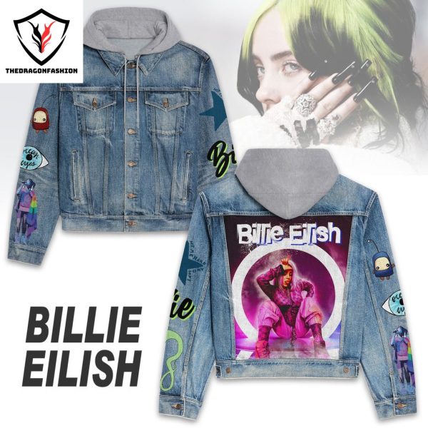 2024 Billie Eilish Design Hooded Denim Jacket