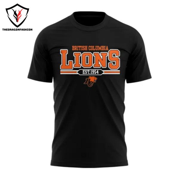 2024 British Columbia Lions Black 3D T-Shirt