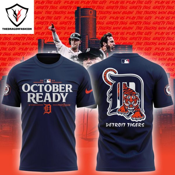 2024 Detroit Tigers Fanatics Postseason Locker Room 3D T-Shirt – Blue