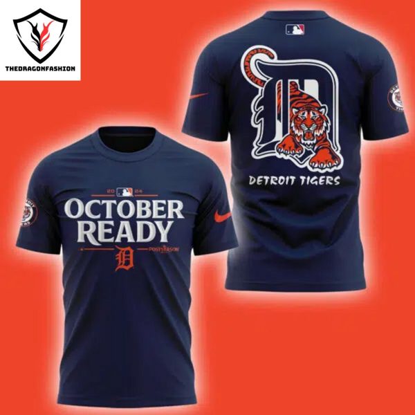 2024 Detroit Tigers Fanatics Postseason Locker Room 3D T-Shirt – Blue