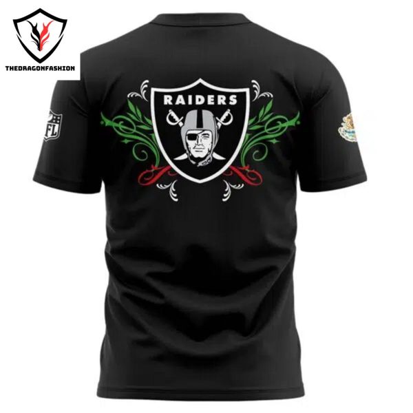 2024 Las Vegas Raiders Mexico Is Independence Day 3D T-Shirt