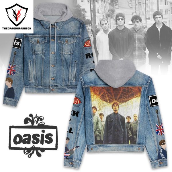 2024 Oasis Band Hooded Denim Jacket